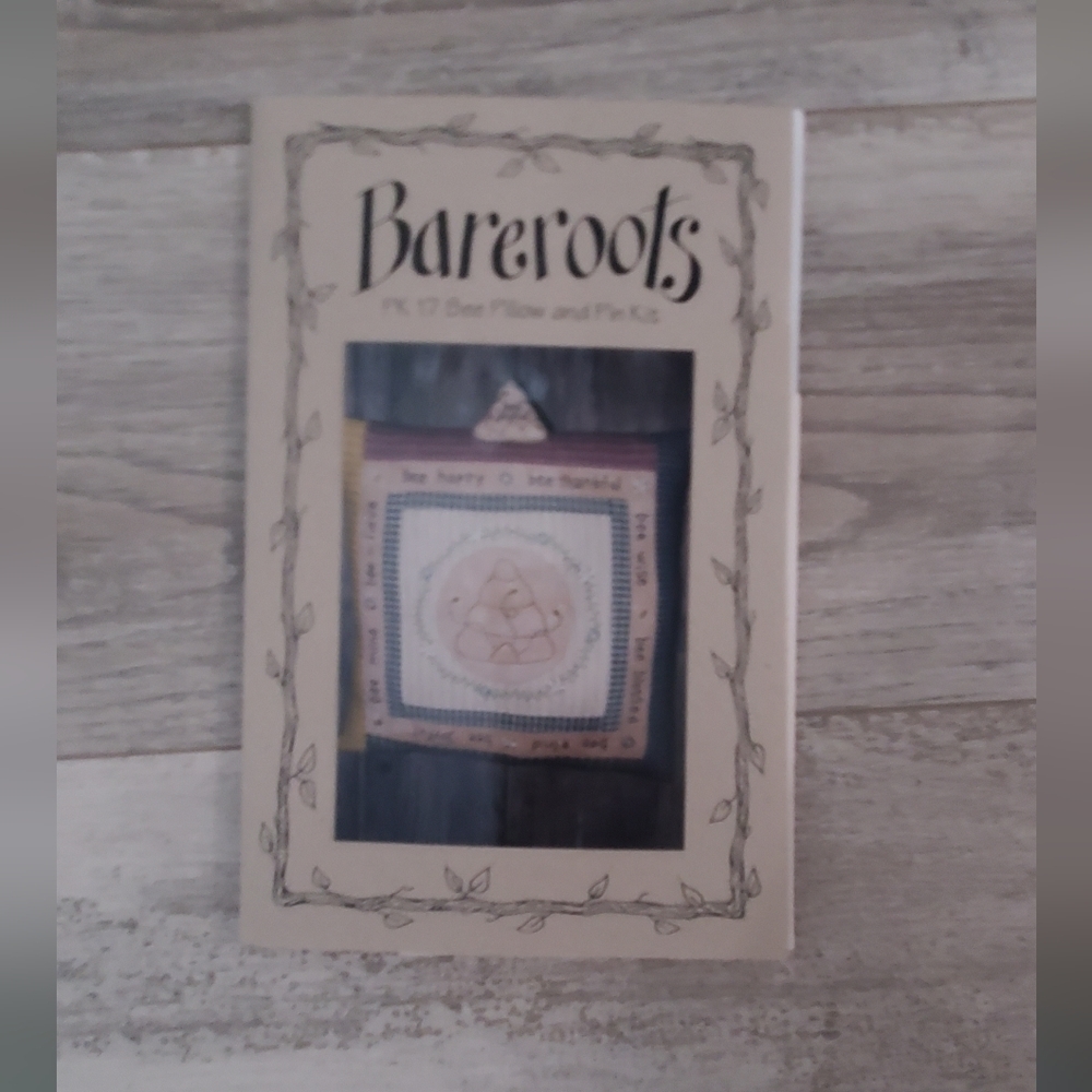 𝅺bareroots Embroidery Pillow and Pin Kit Bee Happy Behive Pk#17 cross stitch